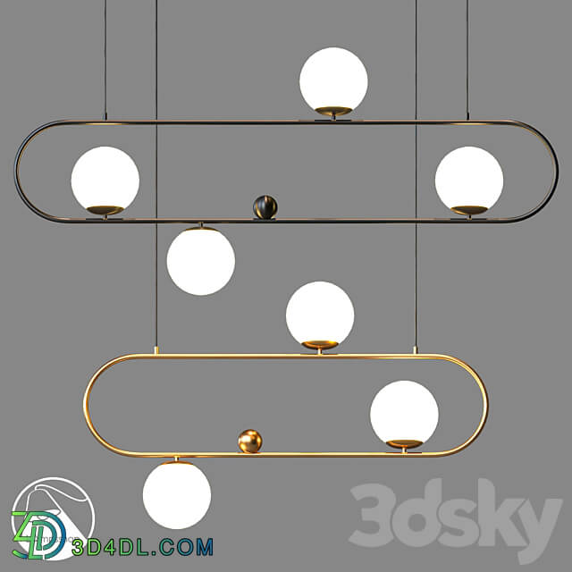 LampsShop.com L1355 Chandelier Beans Pendant light 3D Models