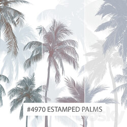 Creativille wallpapers 4970 Estamped Palms 3D Models 