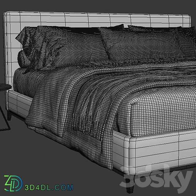 Minotti Andersen Bed Bed 3D Models