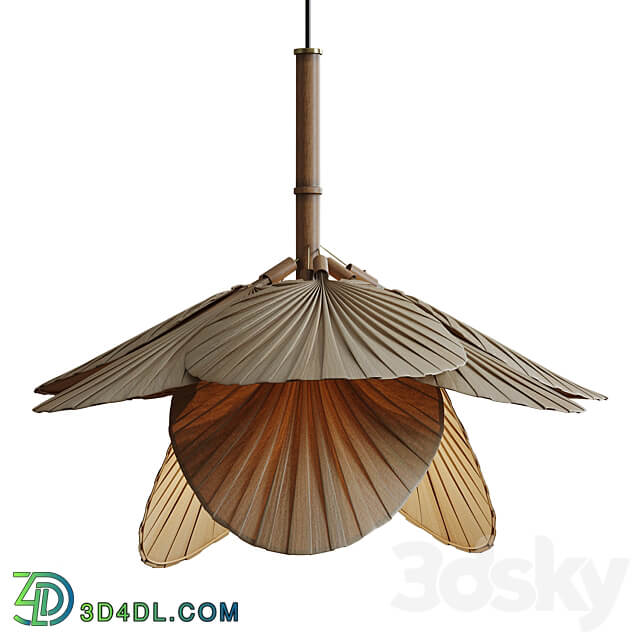 Dry leaf chandelier Pendant light 3D Models