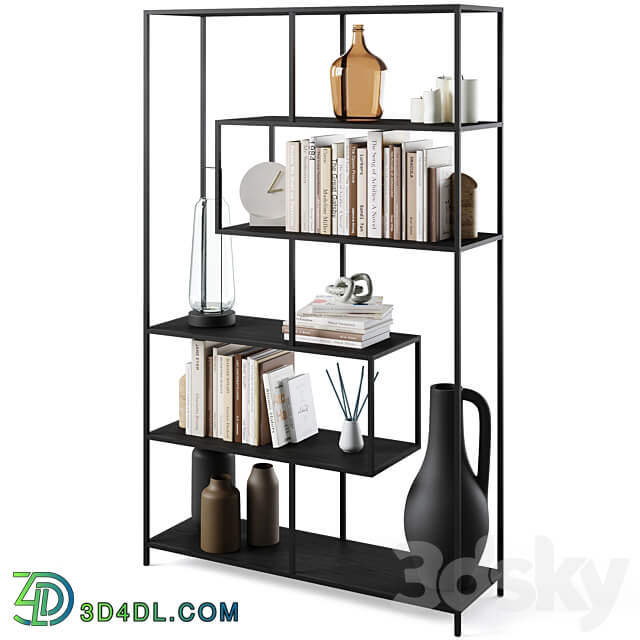 Bookcase Seaford 2 by Actona Rack 3D Models