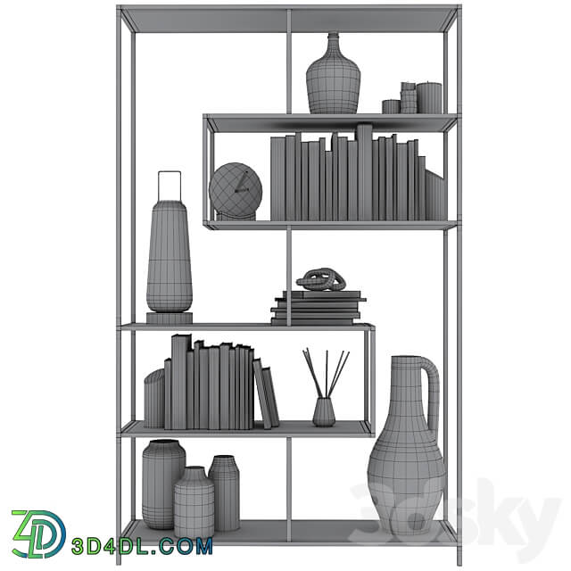 Bookcase Seaford 2 by Actona Rack 3D Models