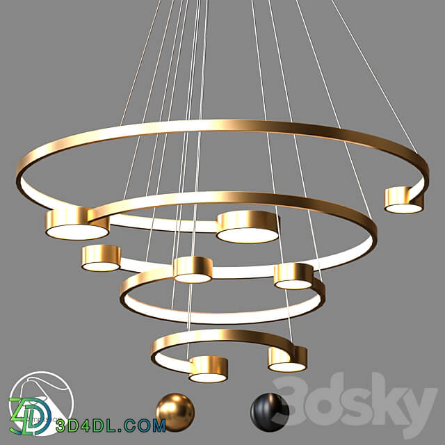 LampsShop.com L1412a Chandelier Spira Pendant light 3D Models