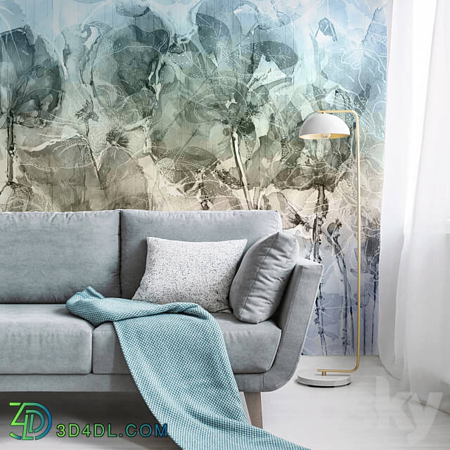 Designer wallpapers Aquarelle pack 3 3D Models