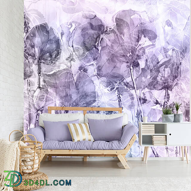 Designer wallpapers Aquarelle pack 3 3D Models