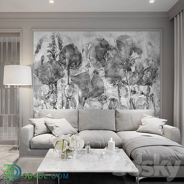 Designer wallpapers Aquarelle pack 3 3D Models