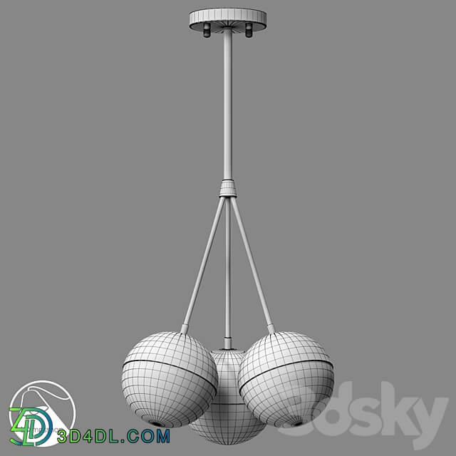 LampsShop.com L1371 Chandelier Bowl Pendant light 3D Models