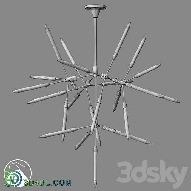 LampsShop.com L1370 Chandelier Sword Pendant light 3D Models