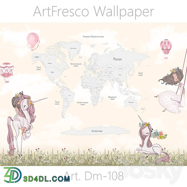 ArtFresco Wallpaper Designer seamless wallpaper Art. Dm 108OM 3D Models