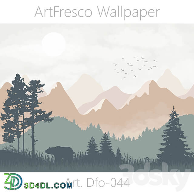 ArtFresco Wallpaper Designer seamless wallpaper Art. Dfo 044OM 3D Models