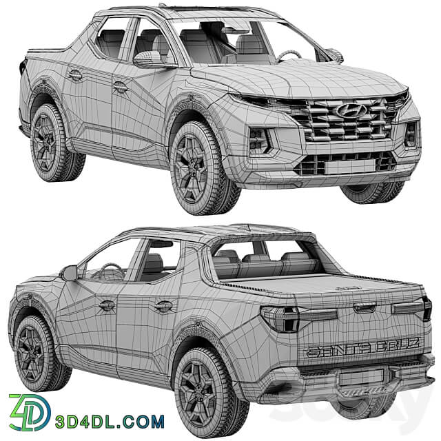 Hyundai Santa Cruz 3D Models