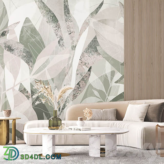 Creativille wallpapers 4544 Abstract Leaves 3D Models