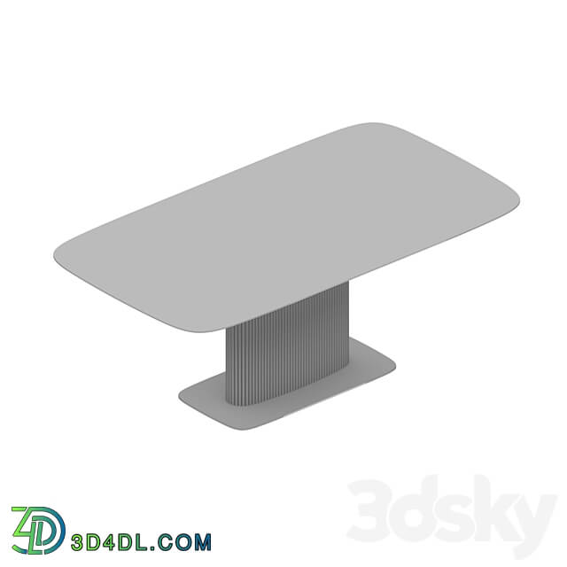  OM Series of Tables velvet Sl with Flanged Current Furniture 3D Models