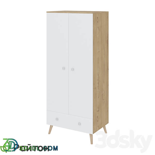 Wardrobe 2x Way Wardrobe Display cabinets 3D Models