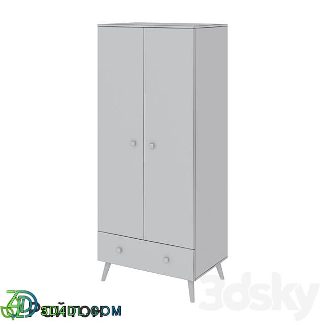 Wardrobe 2x Way Wardrobe Display cabinets 3D Models