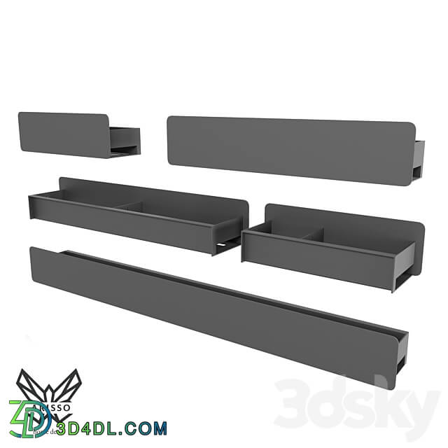 OM Bathroom shelf Arisso Fly 3D Models