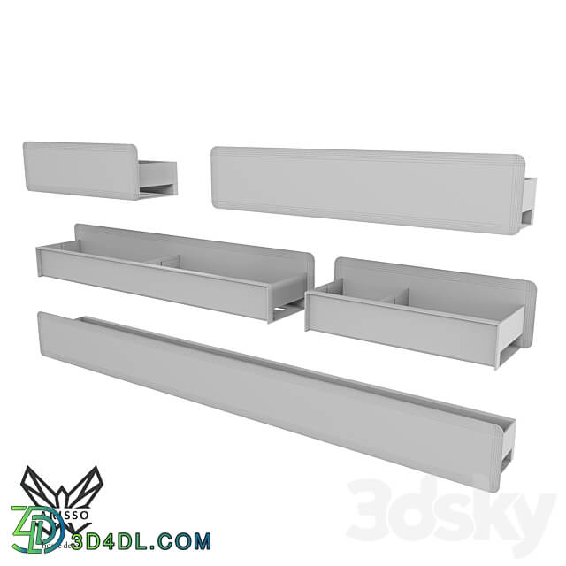 OM Bathroom shelf Arisso Fly 3D Models