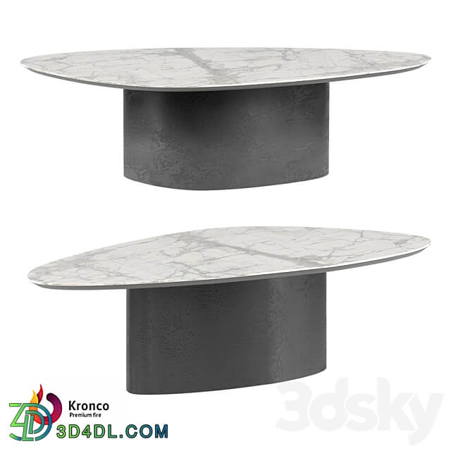 Kronco Elipse porcelain stoneware coffee table 3D Models