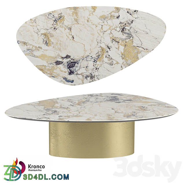 Kronco Elipse porcelain stoneware coffee table 3D Models