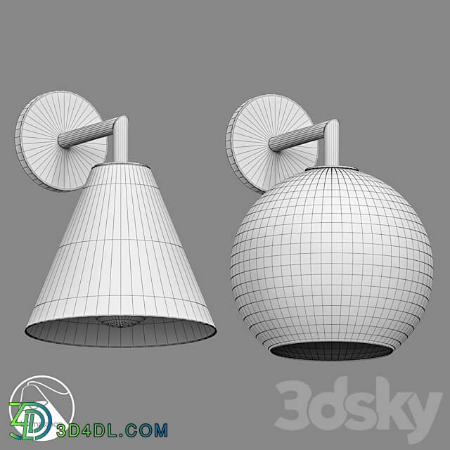 LampsShop.com B4032 Sconce Retro Lamp A 3D Models