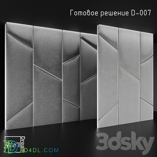 OM WallDream soft panels. 3D Models