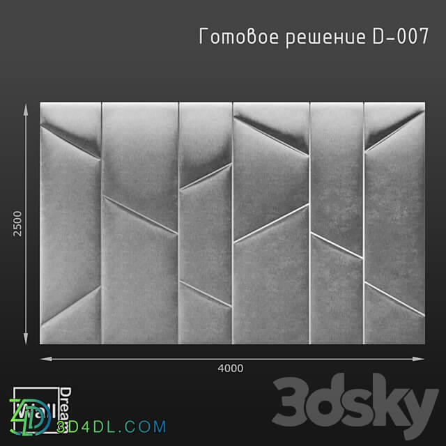 OM WallDream soft panels. 3D Models