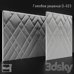 OM WallDream soft panels. Headboard ready made solution D 001 WallDream 3D Models 