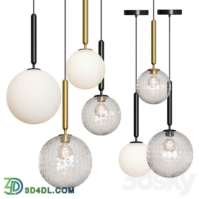 Modern Glass Ball Led Pendant Lamp Pendant light 3D Models