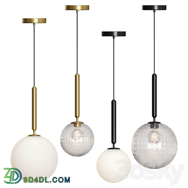 Modern Glass Ball Led Pendant Lamp Pendant light 3D Models