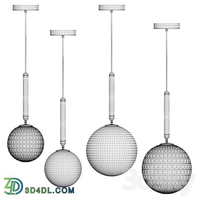 Modern Glass Ball Led Pendant Lamp Pendant light 3D Models