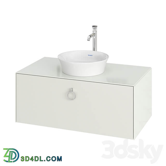 OM Duravit White Tulip Hanging bedside table WT4980 3D Models