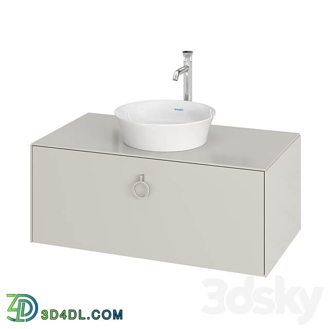 OM Duravit White Tulip Hanging bedside table WT4980 3D Models