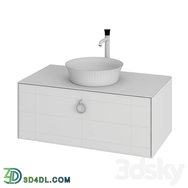 OM Duravit White Tulip Hanging bedside table WT4980 3D Models