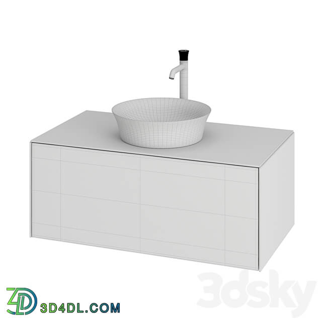 OM Duravit White Tulip Hanging bedside table WT4976 3D Models