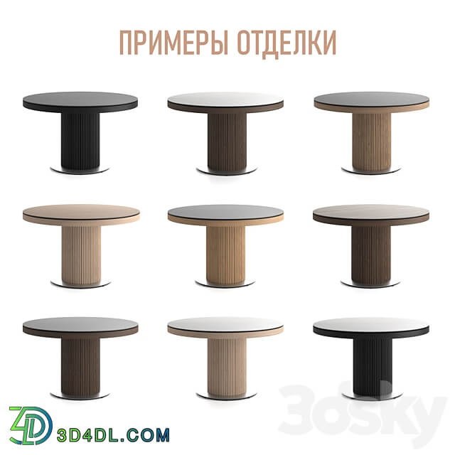  OM Series of Extendable Tables velvet Tok Furniture 3D Models