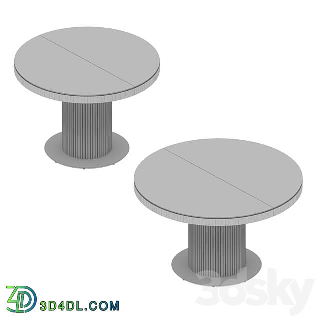  OM Series of Extendable Tables velvet Tok Furniture 3D Models