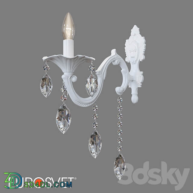OM Classic wall lamp with crystal Eurosvet 10108 1 VELETTA 3D Models