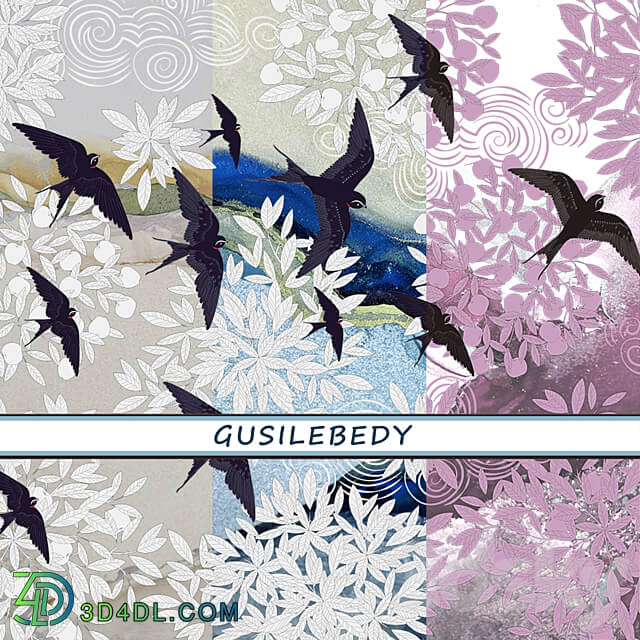 Design wallpaper GUSILEBEDY pack 1 3D Models