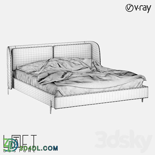 Bed LoftDesigne 37300 model Bed 3D Models