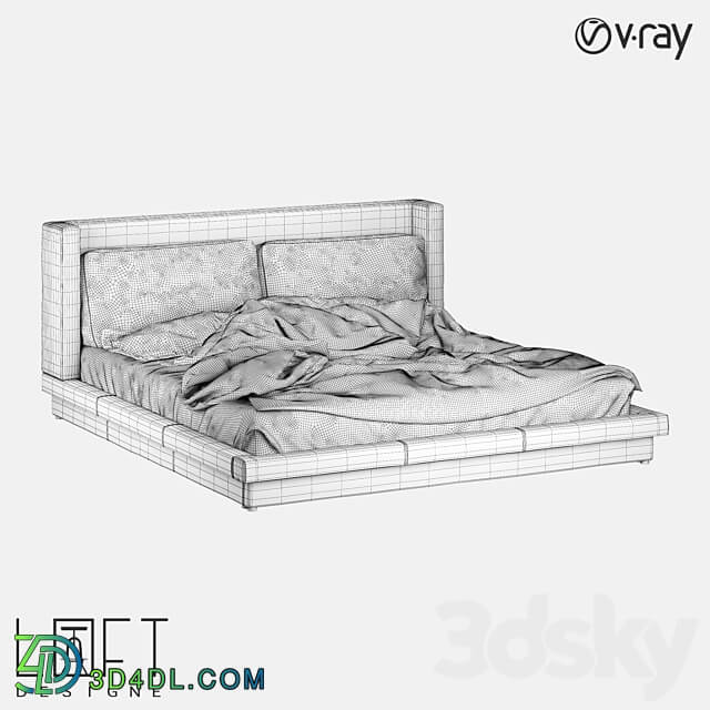 Bed LoftDesigne 37302 model Bed 3D Models