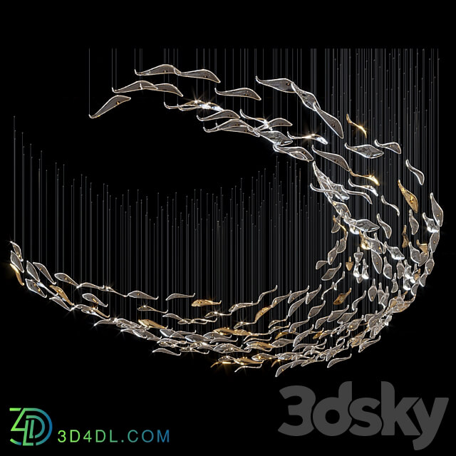 Hanging arrangement Vargov Design Swarm Pendant light 3D Models