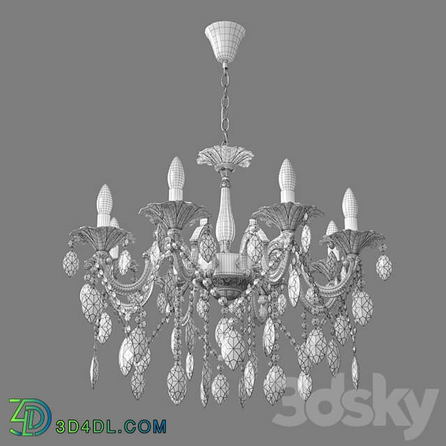 OM Pendant chandelier with crystal Eurosvet 10108 8 VELETTA Pendant light 3D Models