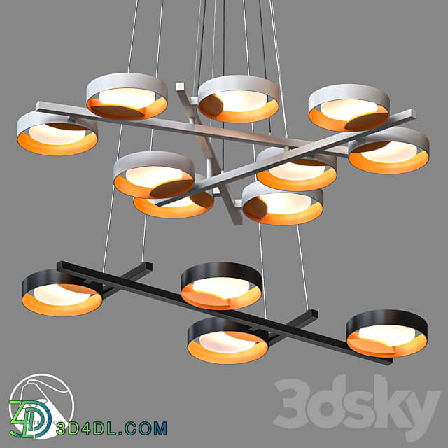 LampsShop.com L1328 Chandelier Flagman Pendant light 3D Models