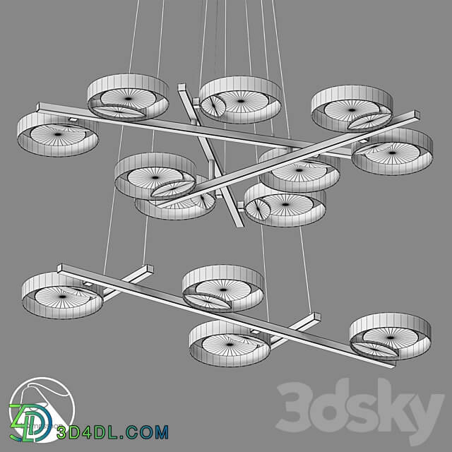 LampsShop.com L1328 Chandelier Flagman Pendant light 3D Models