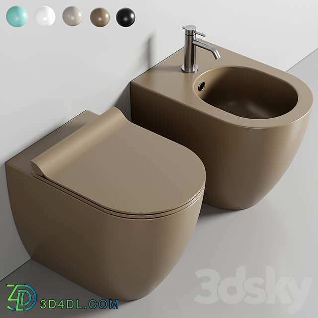 COLOR ELEMENTS 55X36 Toilet By GSI ceramica 3D Models