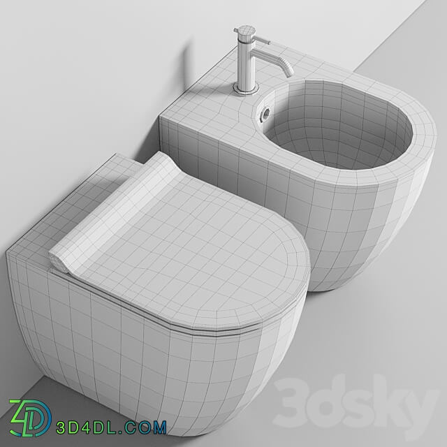 COLOR ELEMENTS 55X36 Toilet By GSI ceramica 3D Models