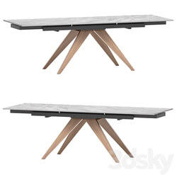 Valencia extendable table with ceramic coating 3D Models 