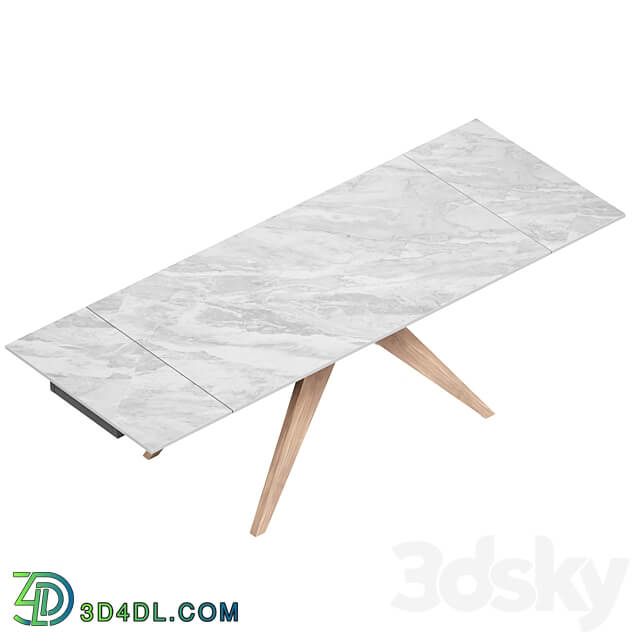 Valencia extendable table with ceramic coating 3D Models