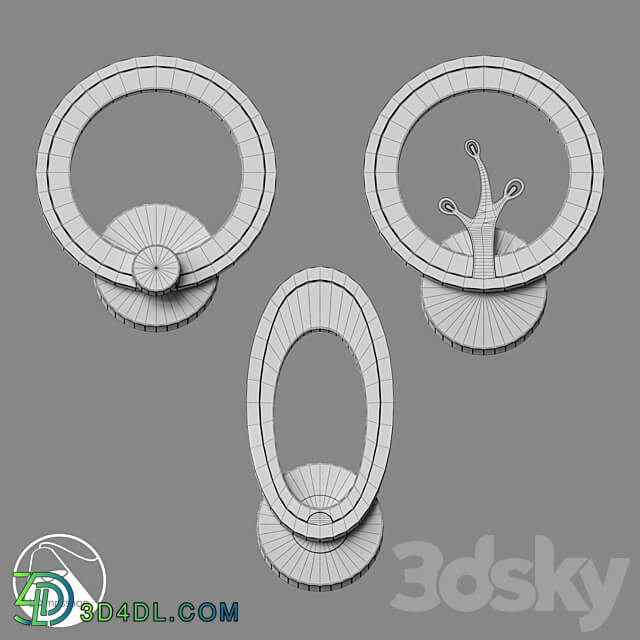 LampsShop.com B4163 Sconce Pronto Rings 3D Models