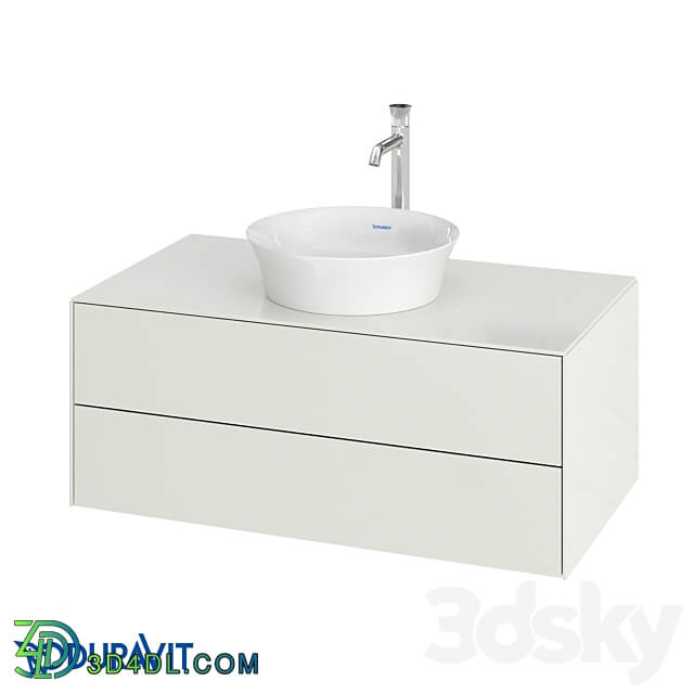 OM Duravit White Tulip Hanging bedside table WT4986 3D Models